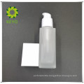 new products empty square frosted pump cap glass cosmetics jar bottle